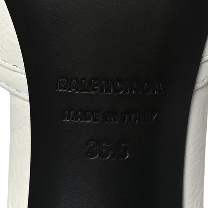 Balenciaga Agneau Arena Cagole 50mm Slide Sandals 36.5 Optic White 8 of 8