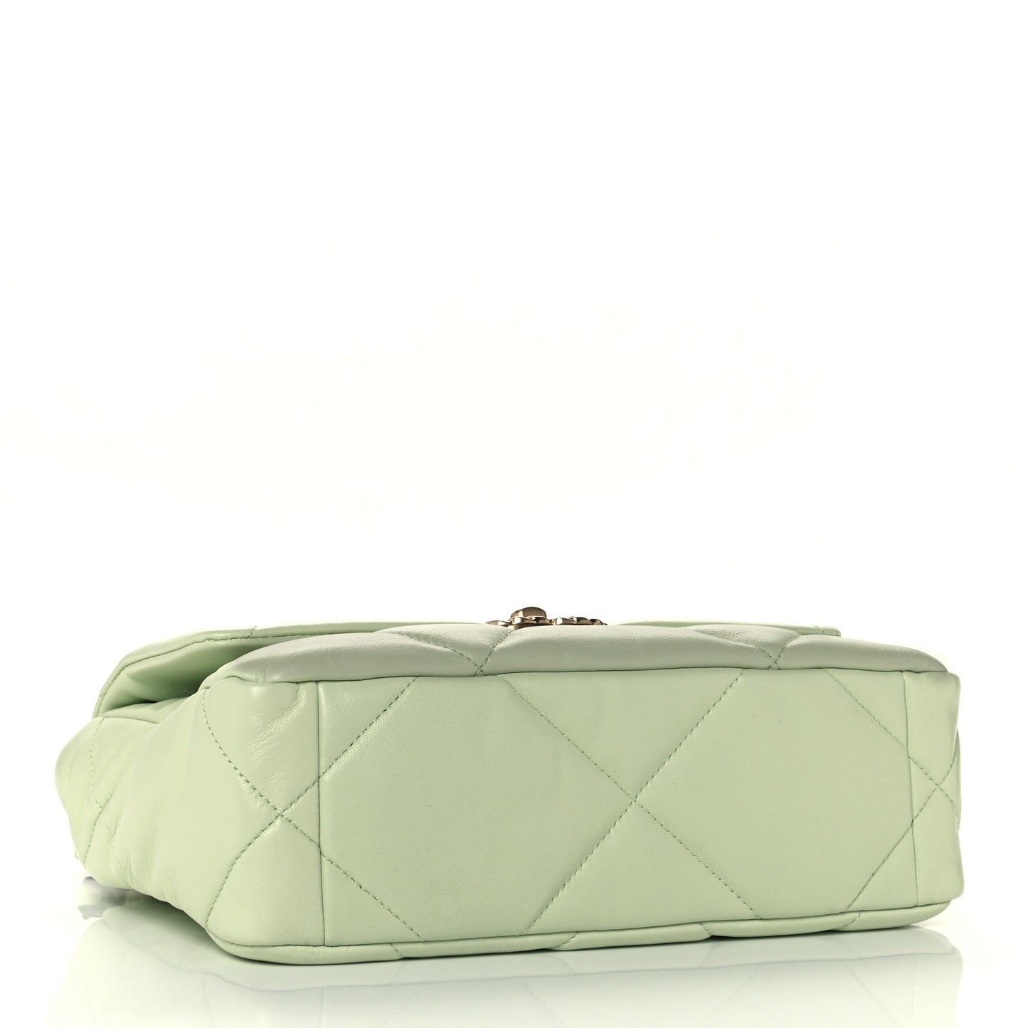 Lambskin Quilted Medium Chanel 19 Flap Light Green