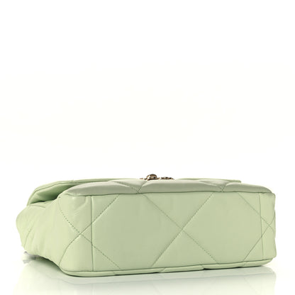 Chanel Lambskin Quilted Medium Chanel 19 Flap Light Green 4 of 11