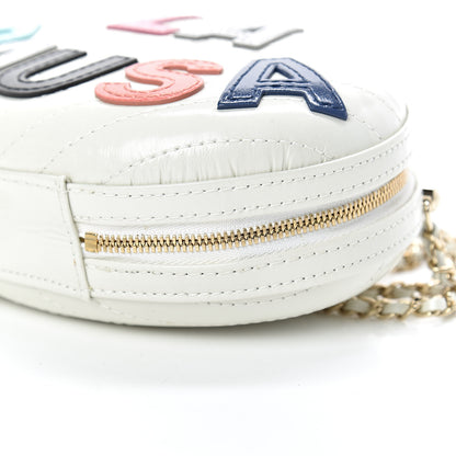 Chanel Embroidered Lambskin Chevron Quilted La Pausa Evening Bag White 10 of 10