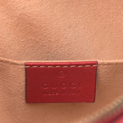 Gucci Calfskin Matelasse GG Marmont Belt Bag 95 38 Hibiscus Red 6 of 14