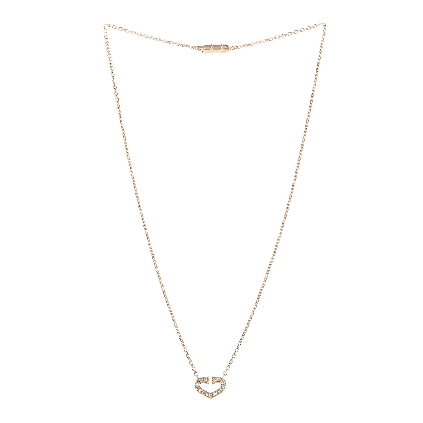 18K Yellow Gold Diamond Hearts And Symbols Pendant Necklace