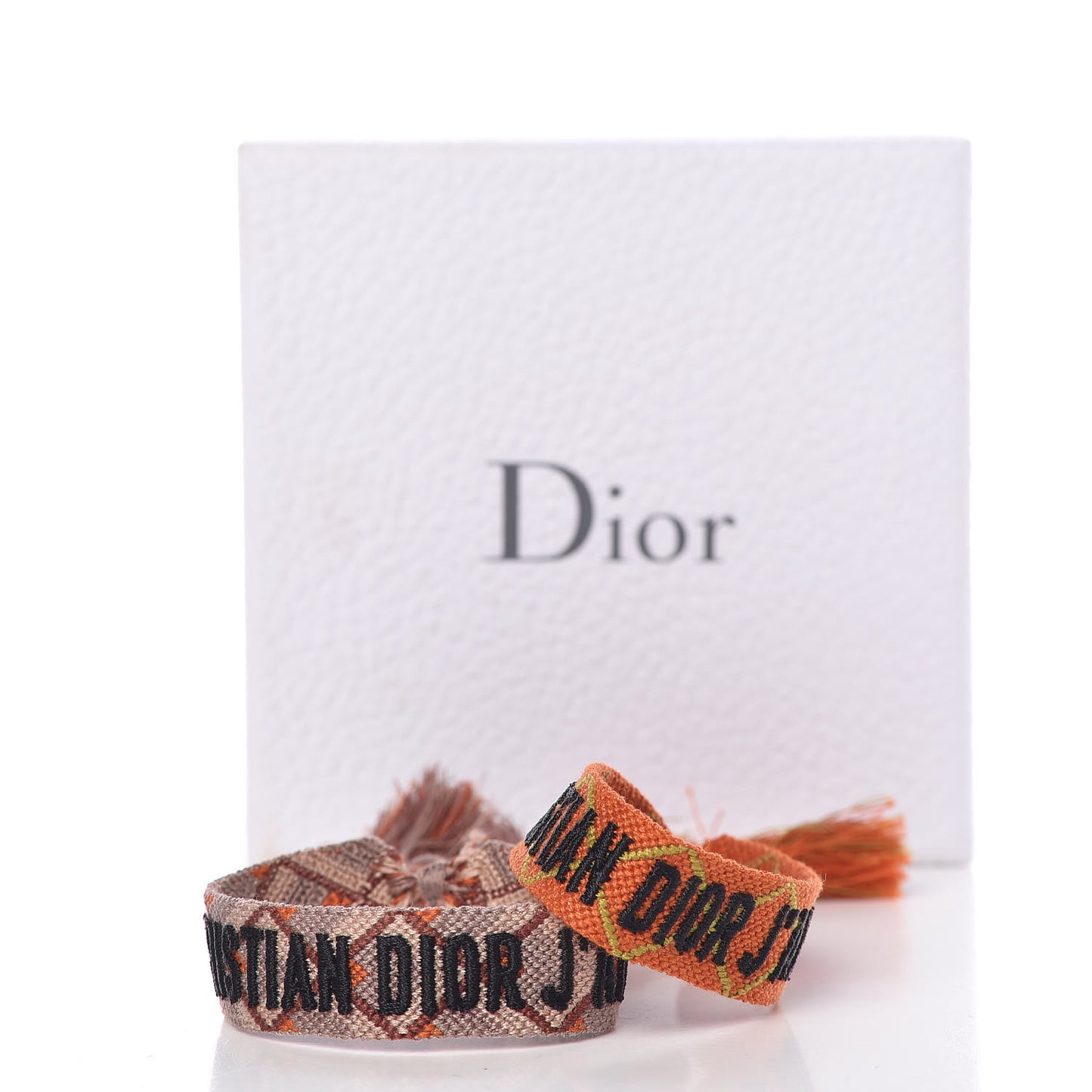 Woven Cotton J'Adior Friendship Bracelet Set Orange Multicolor