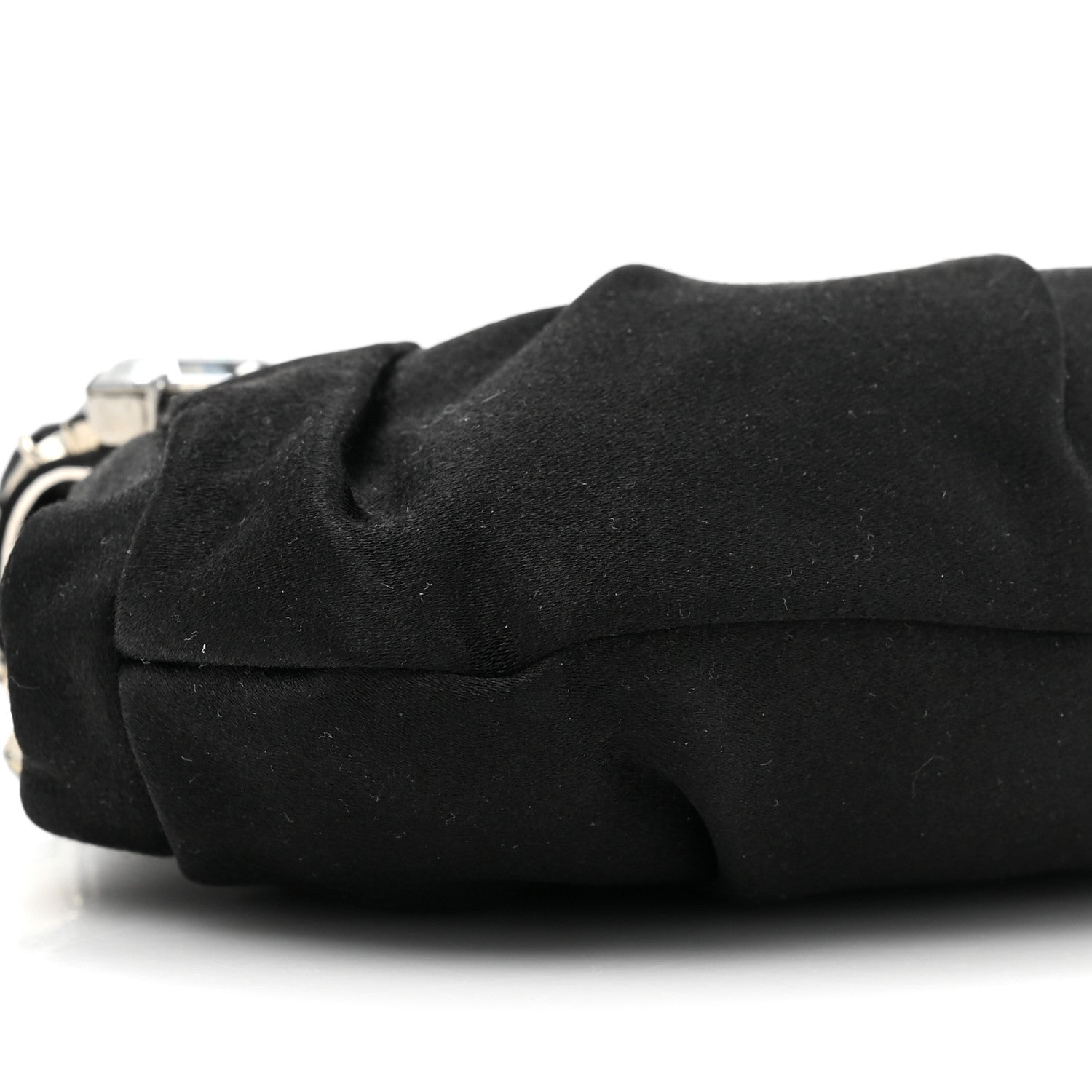 Prada Satin Crystal Clutch Black 9 of 9