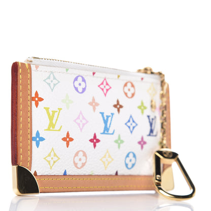 Louis Vuitton Monogram Multicolor Key Pouch White 3 of 6
