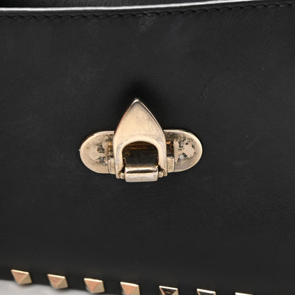 Valentino Garavani Calfskin Rockstud Crossbody Messenger Bag Black 12 of 21