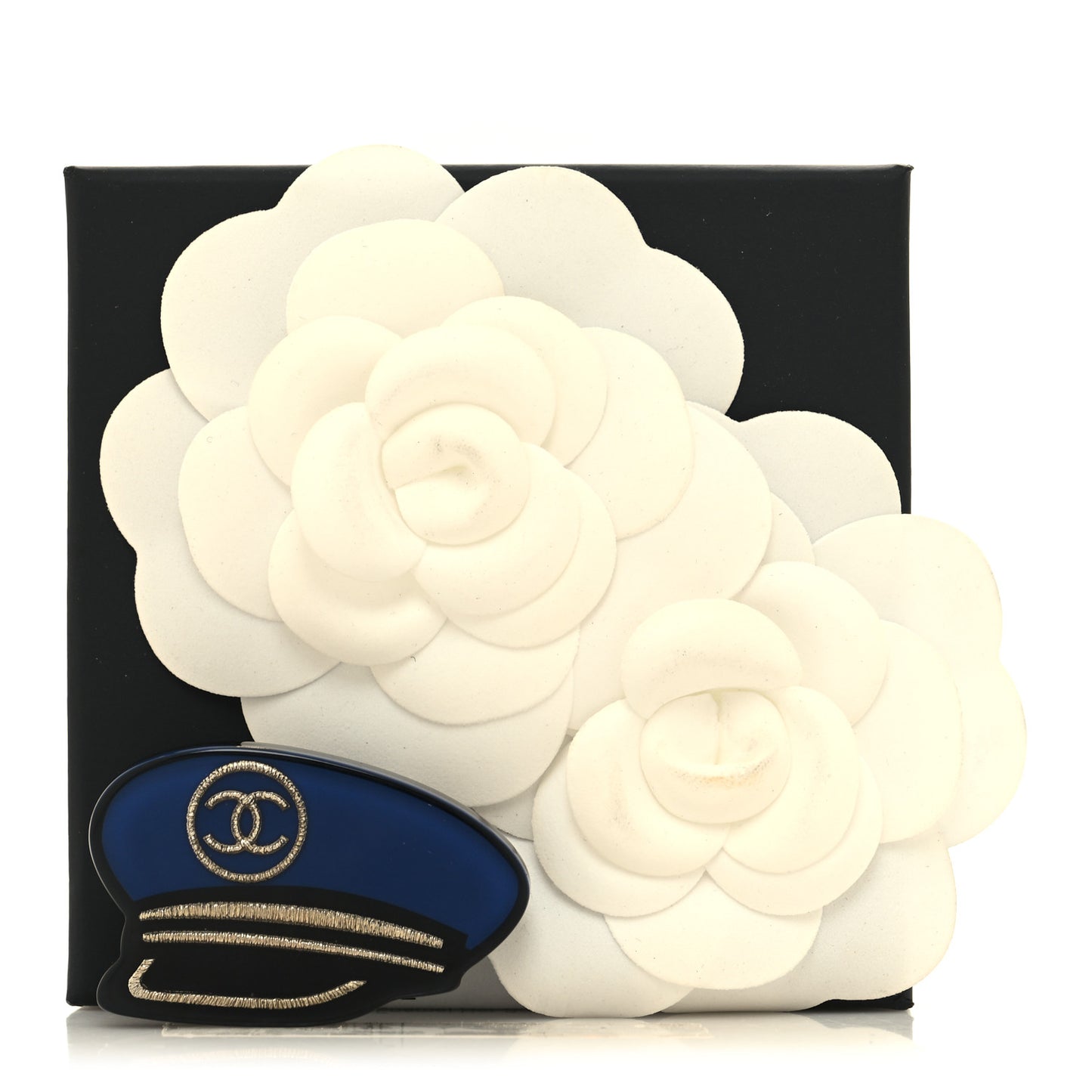 Enamel Hat Brooch Blue