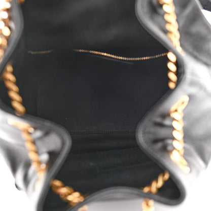 Saint Laurent Lambskin Matelasse Monogram Joe Backpack Black 5 of 9