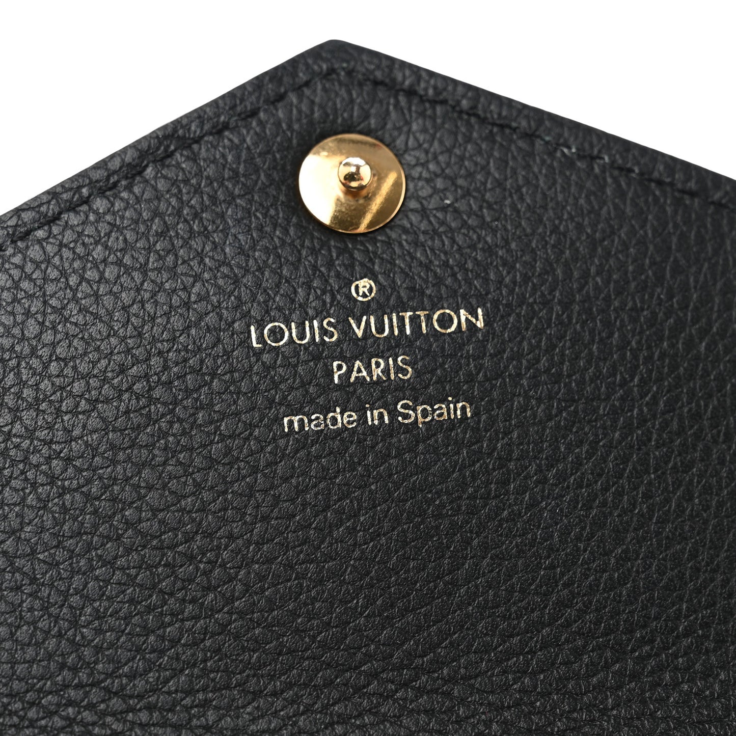 Calfskin Double V Wallet Black