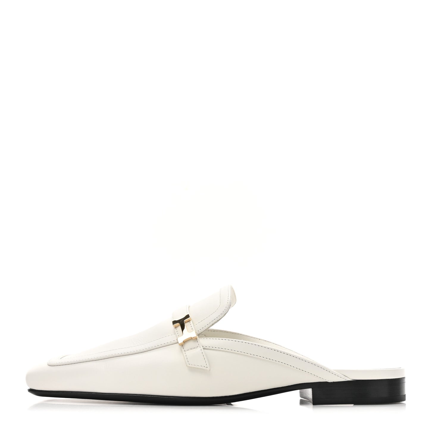 Calfskin Womens Groupie Mules 35.5 White