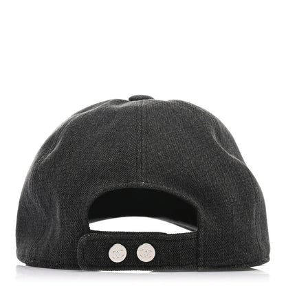 Chanel Cotton Sequin CC Cap Hat Black 6 of 8