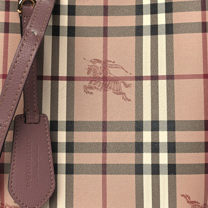 Burberry Haymarket Check Colours Small Lorne Bucket Crossbody Elderberry 8 of 11