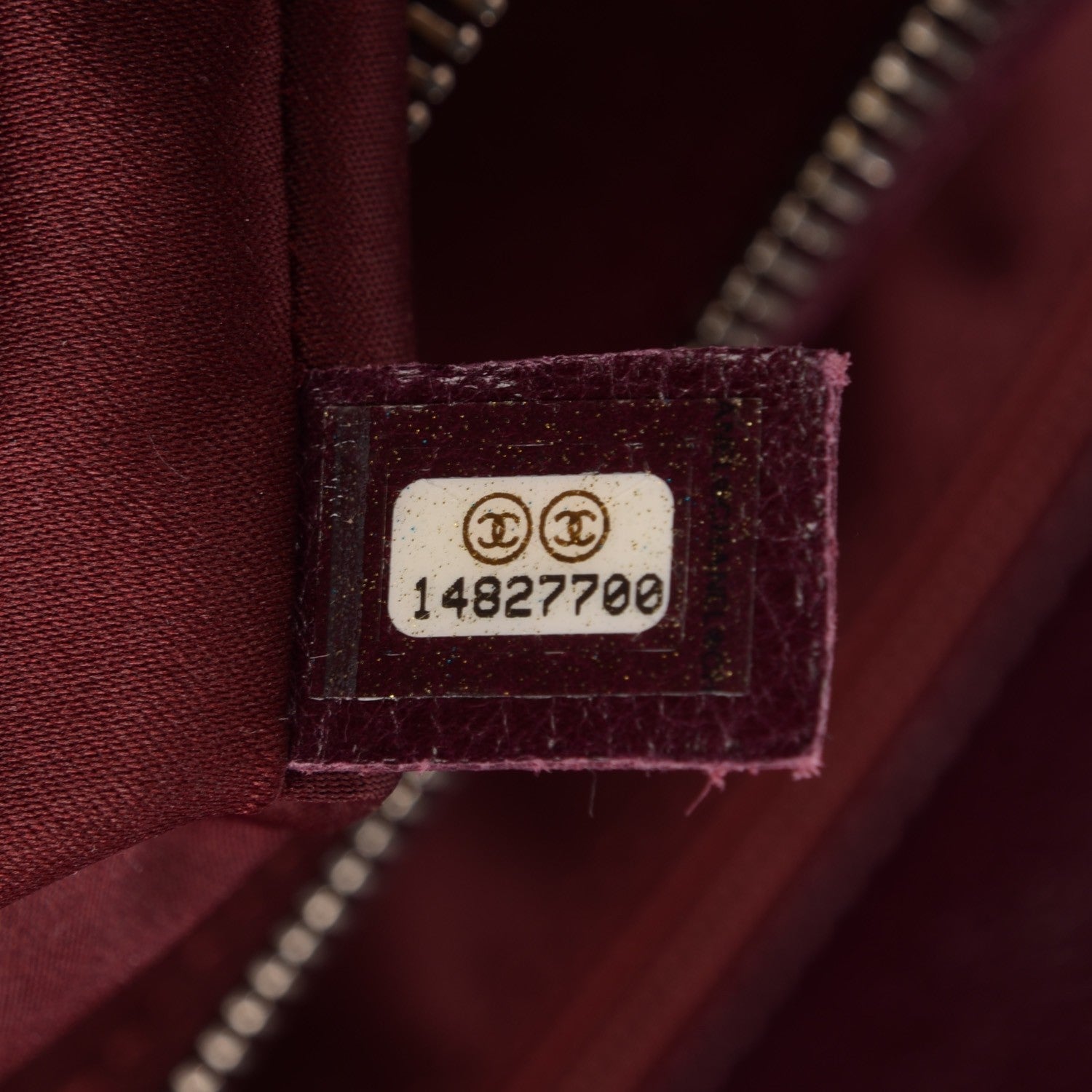 Chanel Glazed Calfskin On the Road Zip Tote Plum 7 of 7