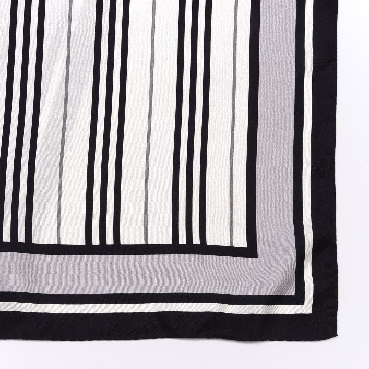 Silk Vintage Check Icon Stripe TB Monogram Print Scarf Archive Black White