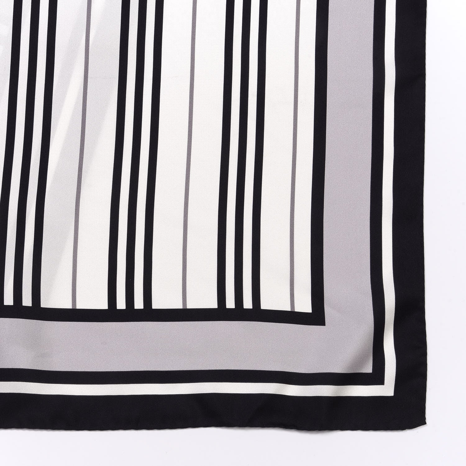 Burberry Silk Vintage Check Icon Stripe TB Monogram Print Scarf Archive Black White 4 of 8
