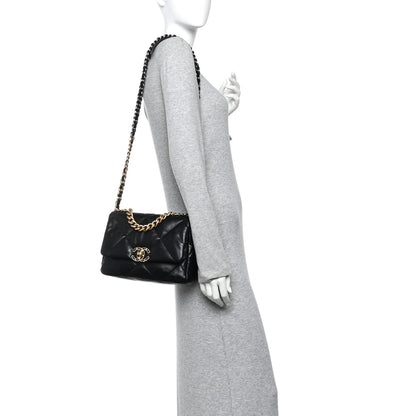 Chanel Lambskin Quilted Medium Chanel 19 Flap Black 2 of 10