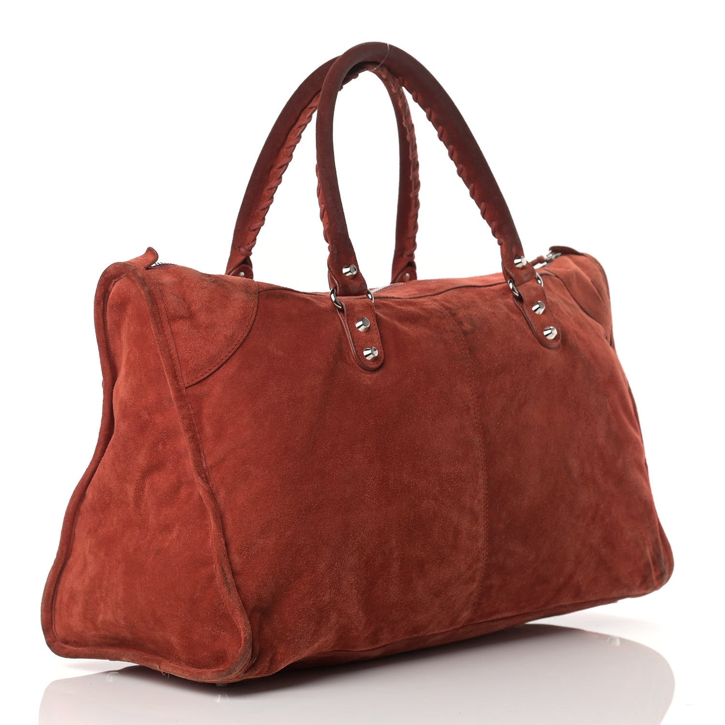 Baby Daim Suede Classic Hardware Silver Work Chataigne