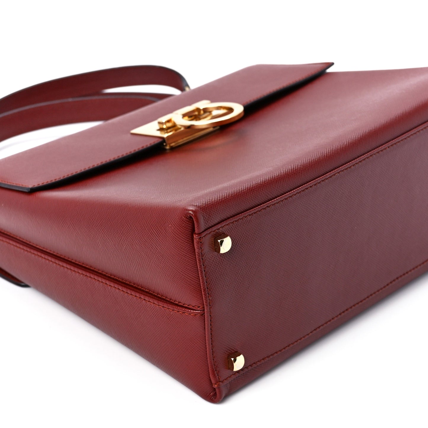 Calfskin Top Handle Bag Red