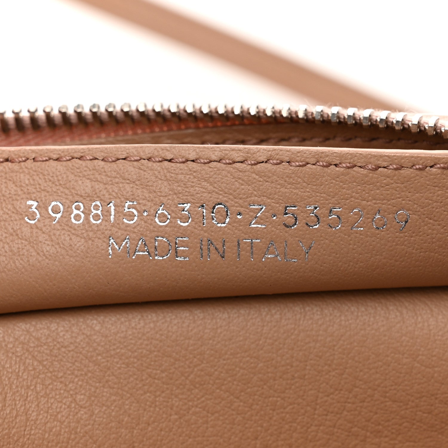 Balenciaga Veau Papier Classic Silver Hardware Triple XS Zip Around Crossbody Rose Des Sables 9 of 14