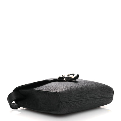 Hermes Togo Laque Sac A Depeches 21 Messenger Bag Black Bleu France 4 of 13