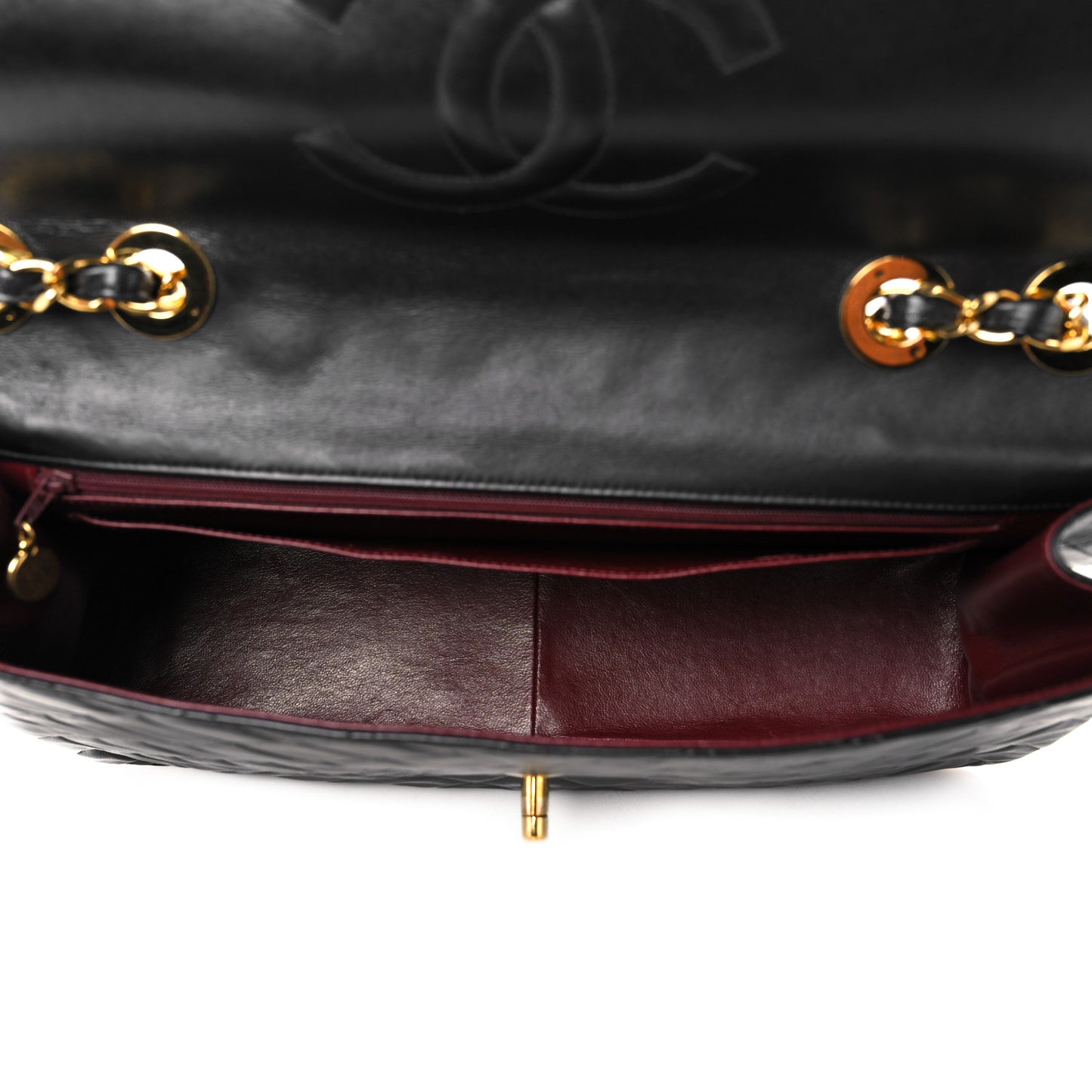 Lambskin Quilted XL Jumbo Single Flap Black