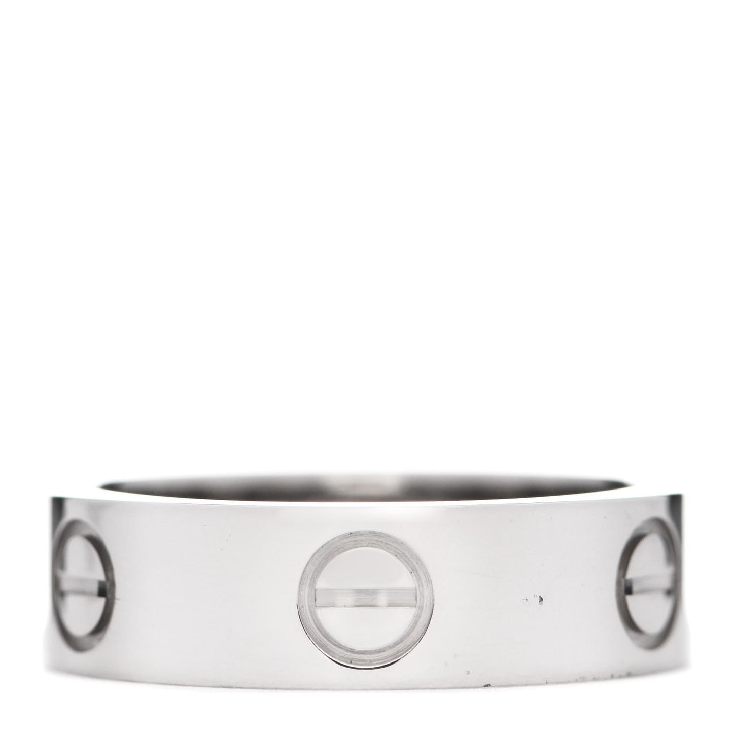 18K White Gold 5.5mm LOVE Ring 53 6.25