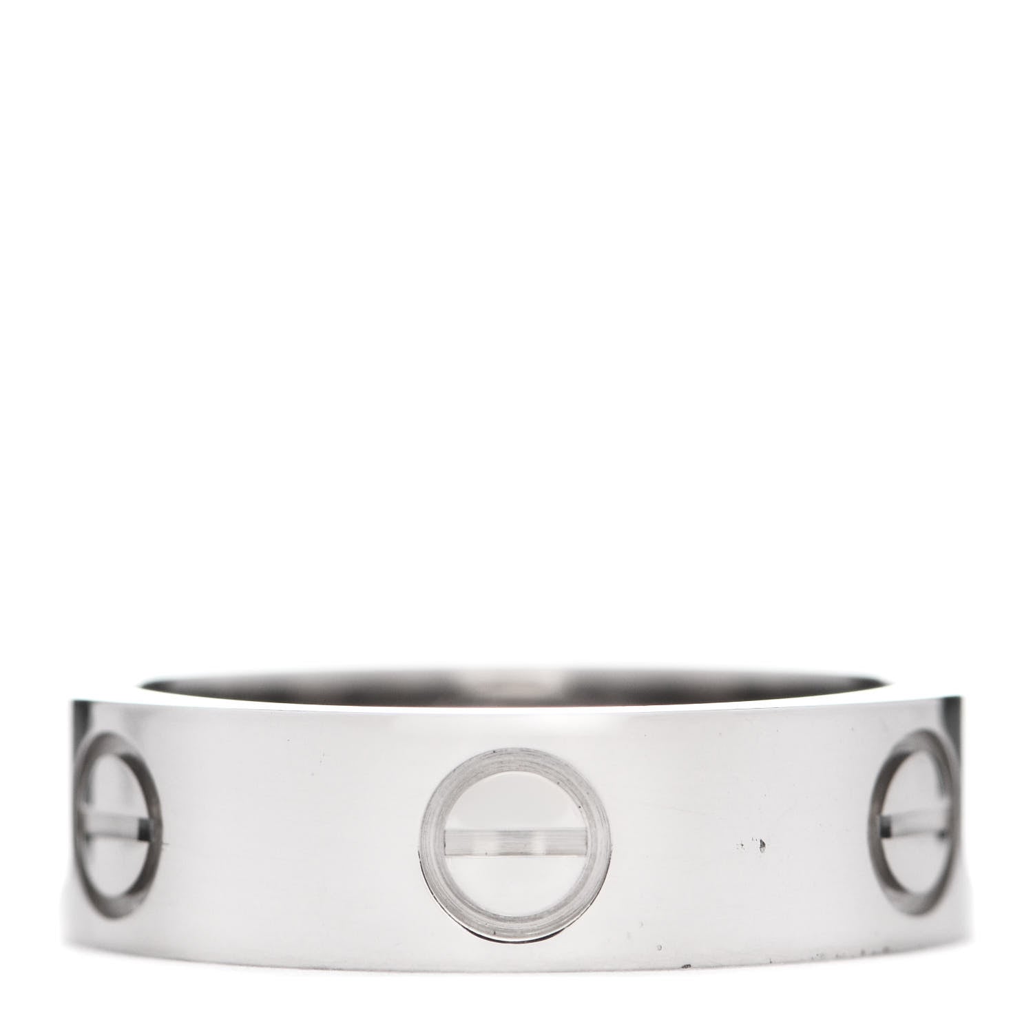 Cartier 18K White Gold 5.5mm LOVE Ring 53 6.25 1 of 4