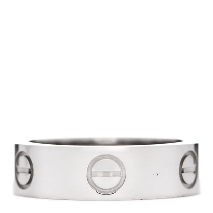 Cartier 18K White Gold 5.5mm LOVE Ring 53 6.25 1 of 4