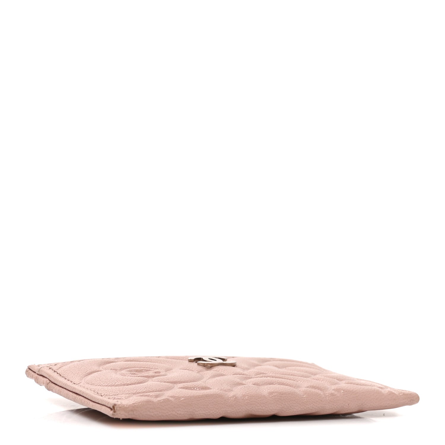 Chanel Goatskin Camellia Embossed Card Holder Light Pink 4 of 11