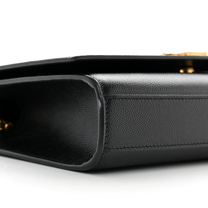Saint Laurent Grain De Poudre Medium Classic Monogram Kate Satchel Black 8 of 9