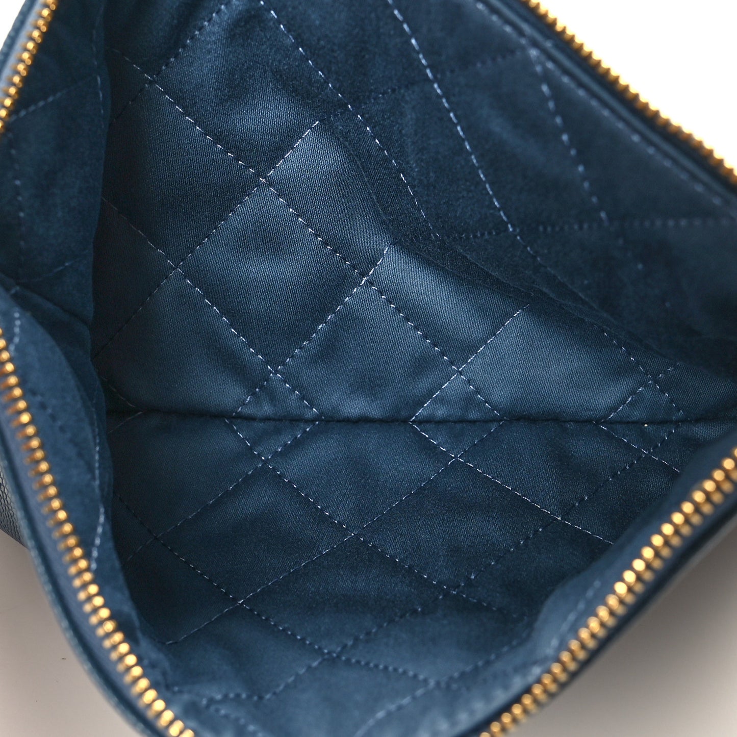 Shiny Caviar Quilted Small Chanel 22 Blue