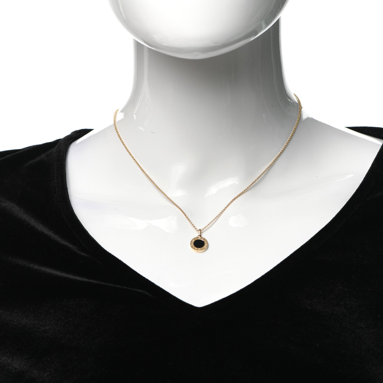 Bulgari 18K Yellow Gold Black Onyx BVLGARI BVLGARI Pendant Necklace 2 of 6