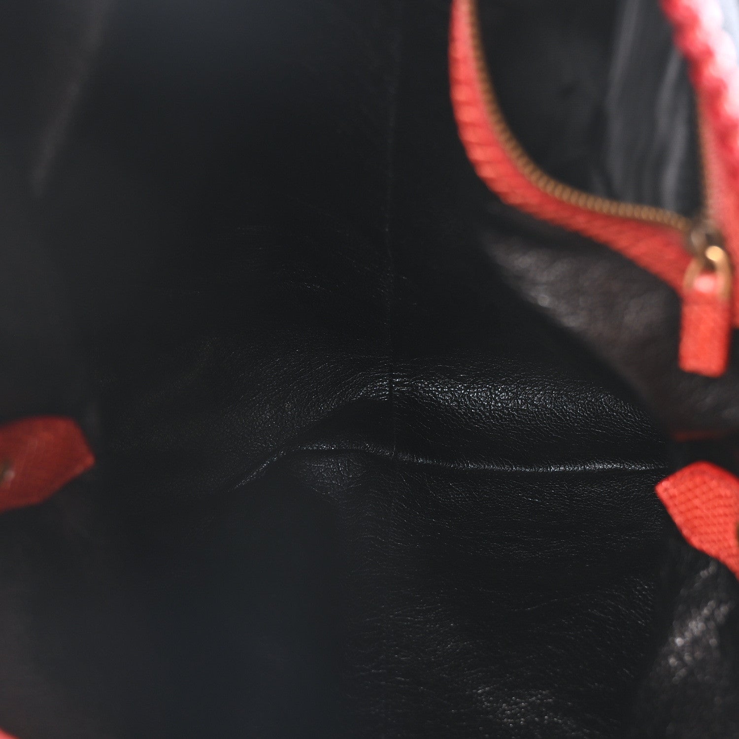Gucci Lizard Canvas Embroidered Large Horsebit Chain Hobo Black Red 5 of 10