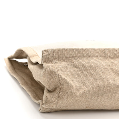 Saint Laurent Linen Calfskin Rive Gauche Tote Optic White 10 of 11