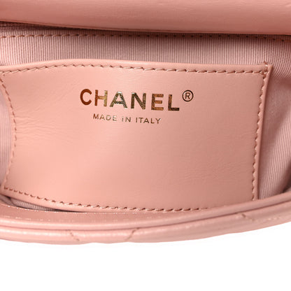 Chanel Lambskin Quilted Mini Heart Charms Flap Light Pink 6 of 10