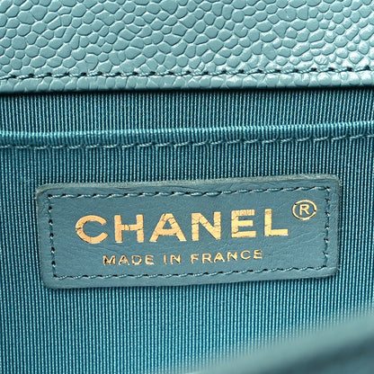 Chanel Caviar Quilted Medium Boy Flap Light Blue 6 of 10