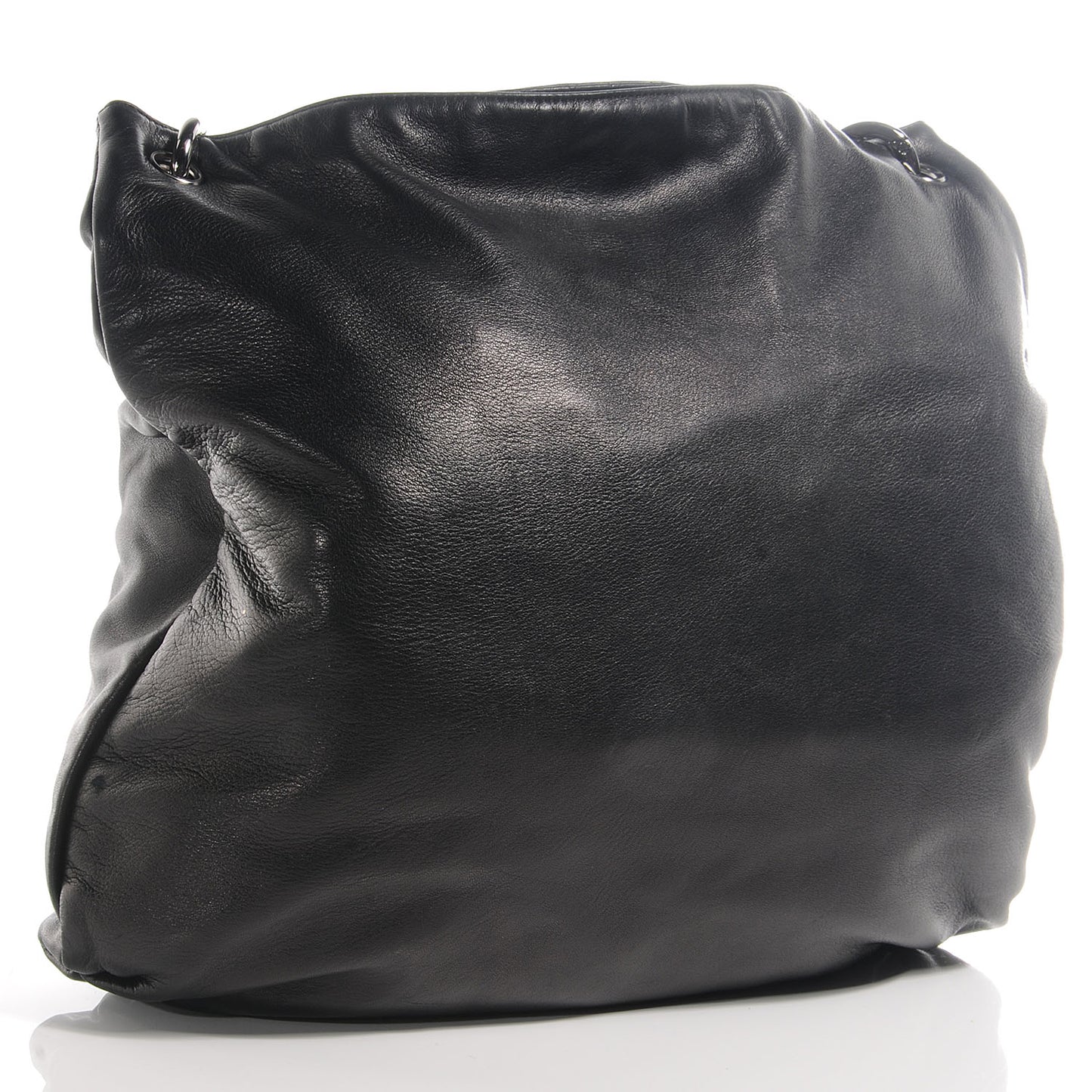 Lambskin Soft and Chain Large Hobo Black