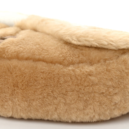 Christian Dior X ERL VENICE Shearling Chinese New Year Rabbit Saddle Bag Beige Multicolor 10 of 10