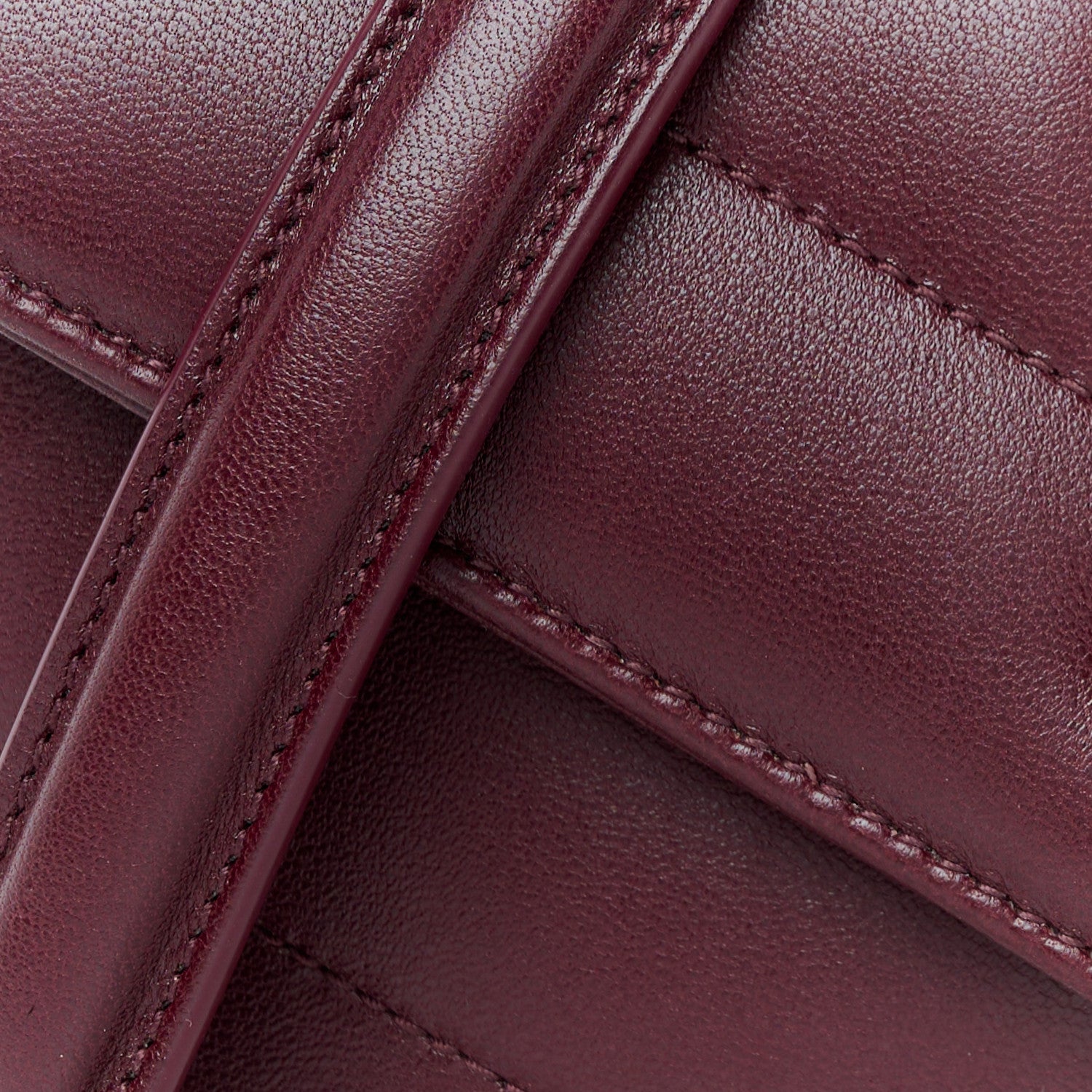 Saint Laurent Lambskin Chevron Quilted Mini Loulou Rouge Cabernet 10 of 12
