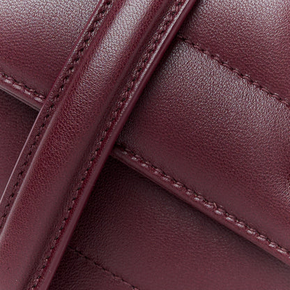 Saint Laurent Lambskin Chevron Quilted Mini Loulou Rouge Cabernet 10 of 12
