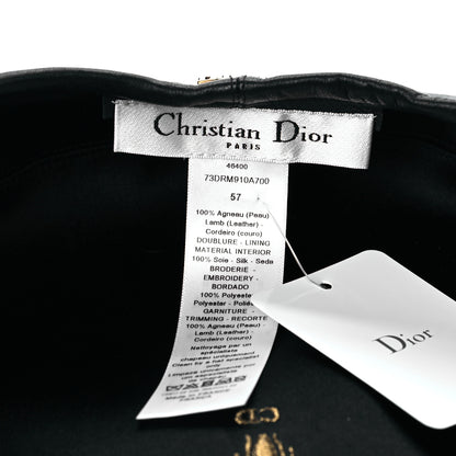 Christian Dior Lambskin D-Dream Beret 57 Black 7 of 8