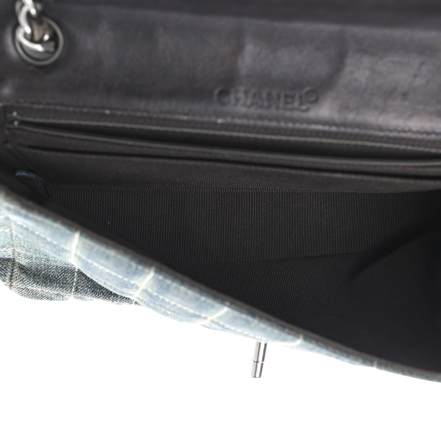 Chanel Denim Chocolate Bar Quilted Flap 4 of 18