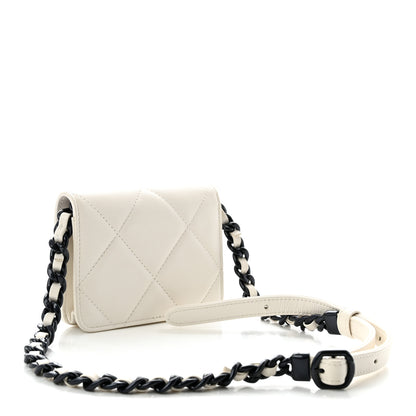 Chanel Caviar Quilted My Everything Belt Flap Card Holder White 3 of 11