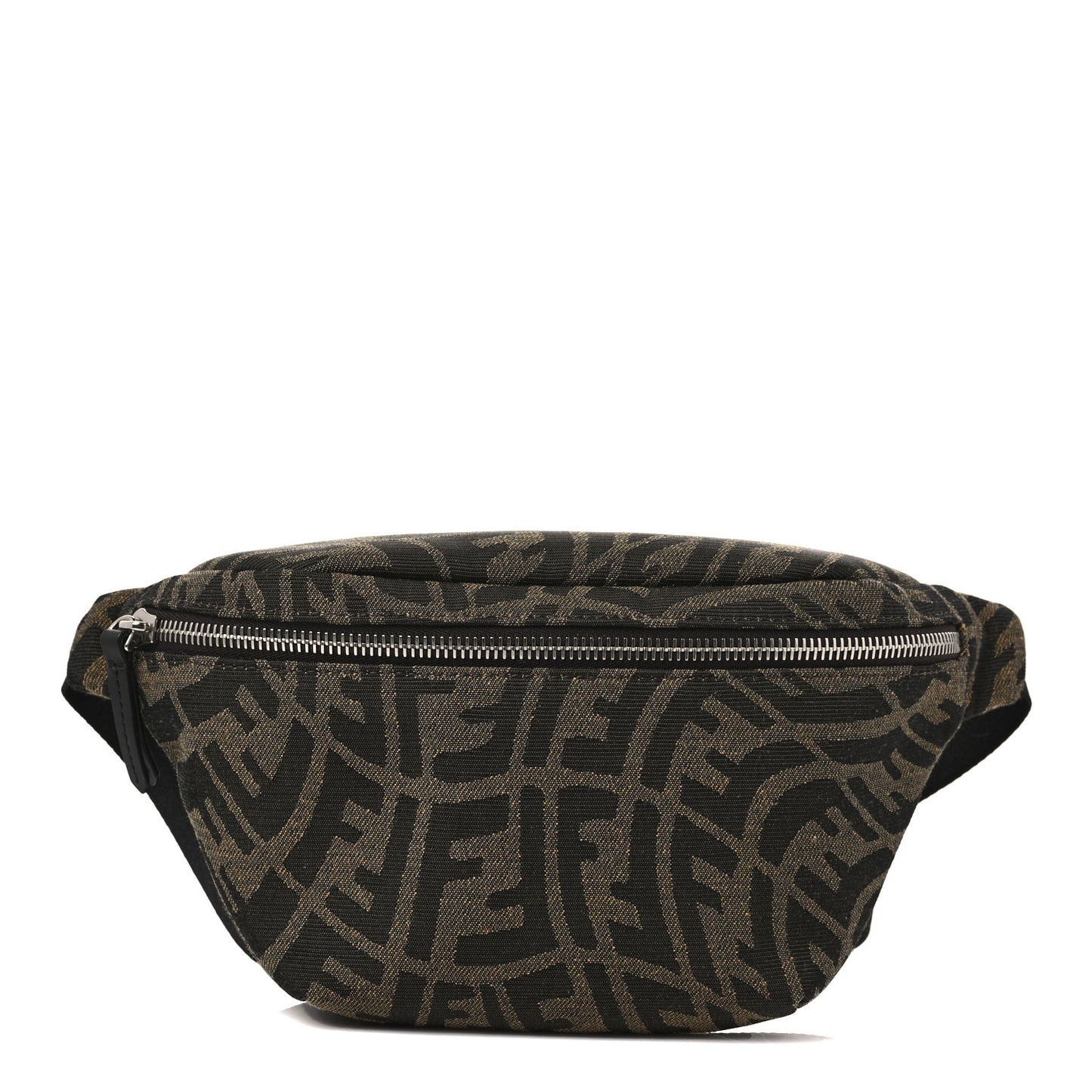 X SARAH COLEMAN Fabric Jacquard Vitello Century Matte FF Vertigo Kids Belt Bag Moro Black