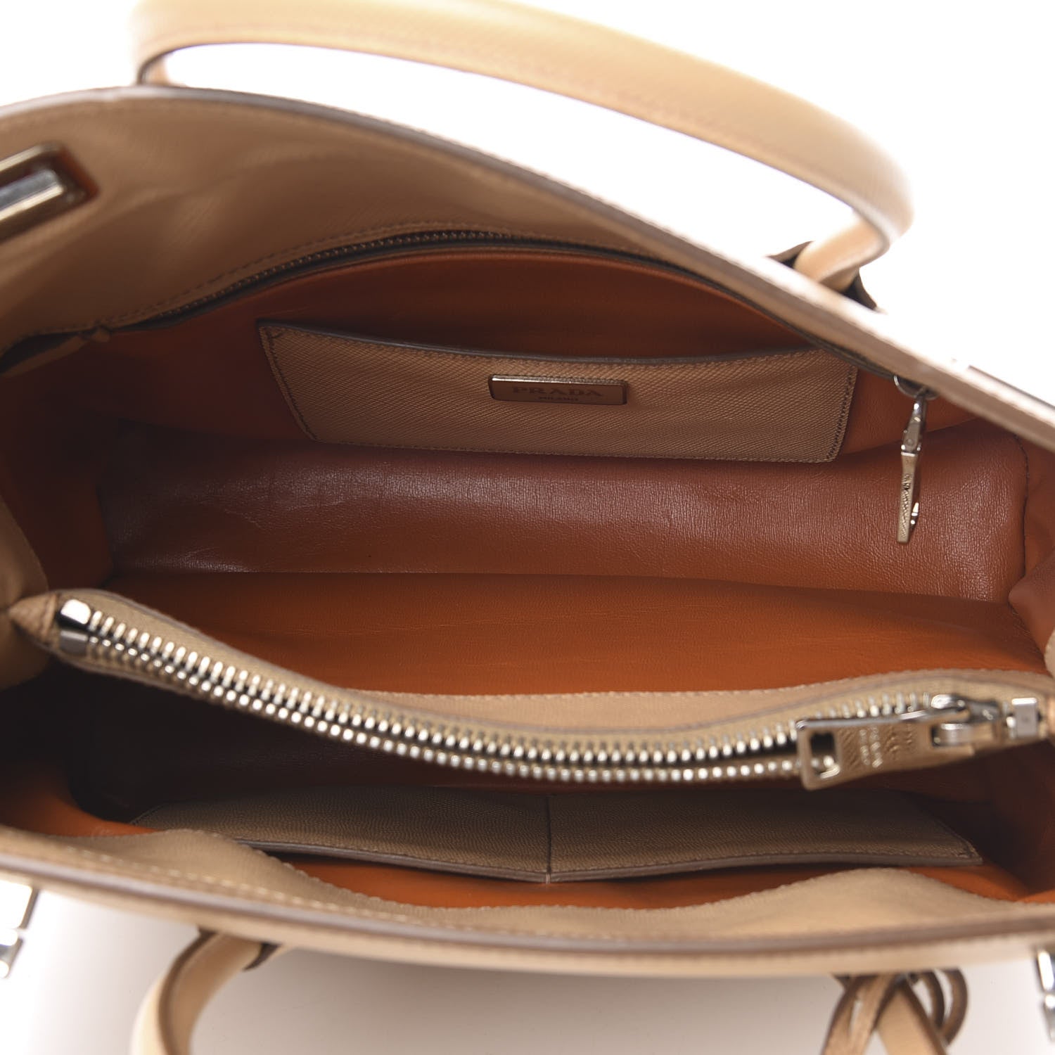 Prada Saffiano Cuir Twin Tote Noisette 5 of 15