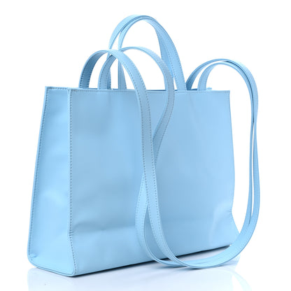Telfar Vegan Leather Medium Shopping Bag Pool Blue 3 of 10
