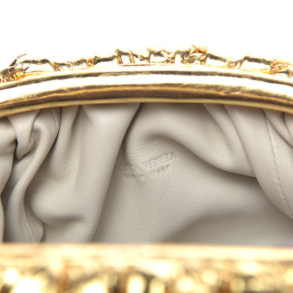 Bottega Veneta Metallic Crinkled Lambskin The Mini Pouch Oro 6 of 8