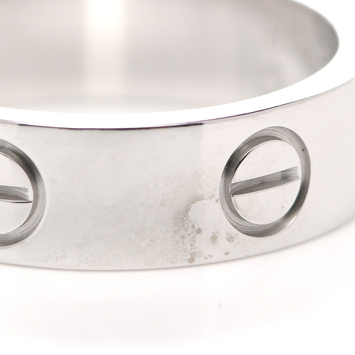 18K White Gold 5.5mm LOVE Ring 54 6.75
