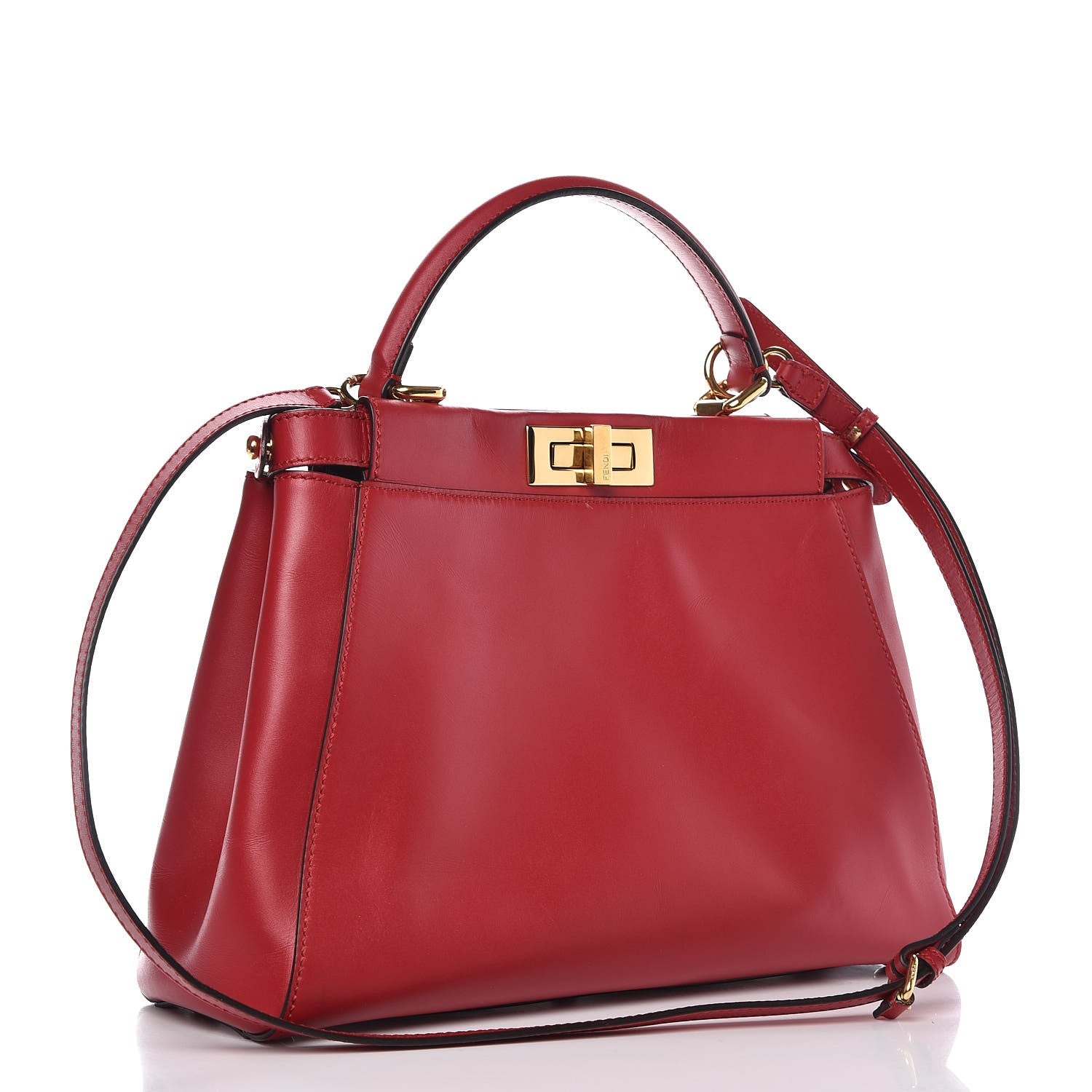 Fendi Vitello Morgan Fabric Jacquard Pequin Medium Peekaboo Iconic Satchel Mattone Tobacco Black 4 of 7