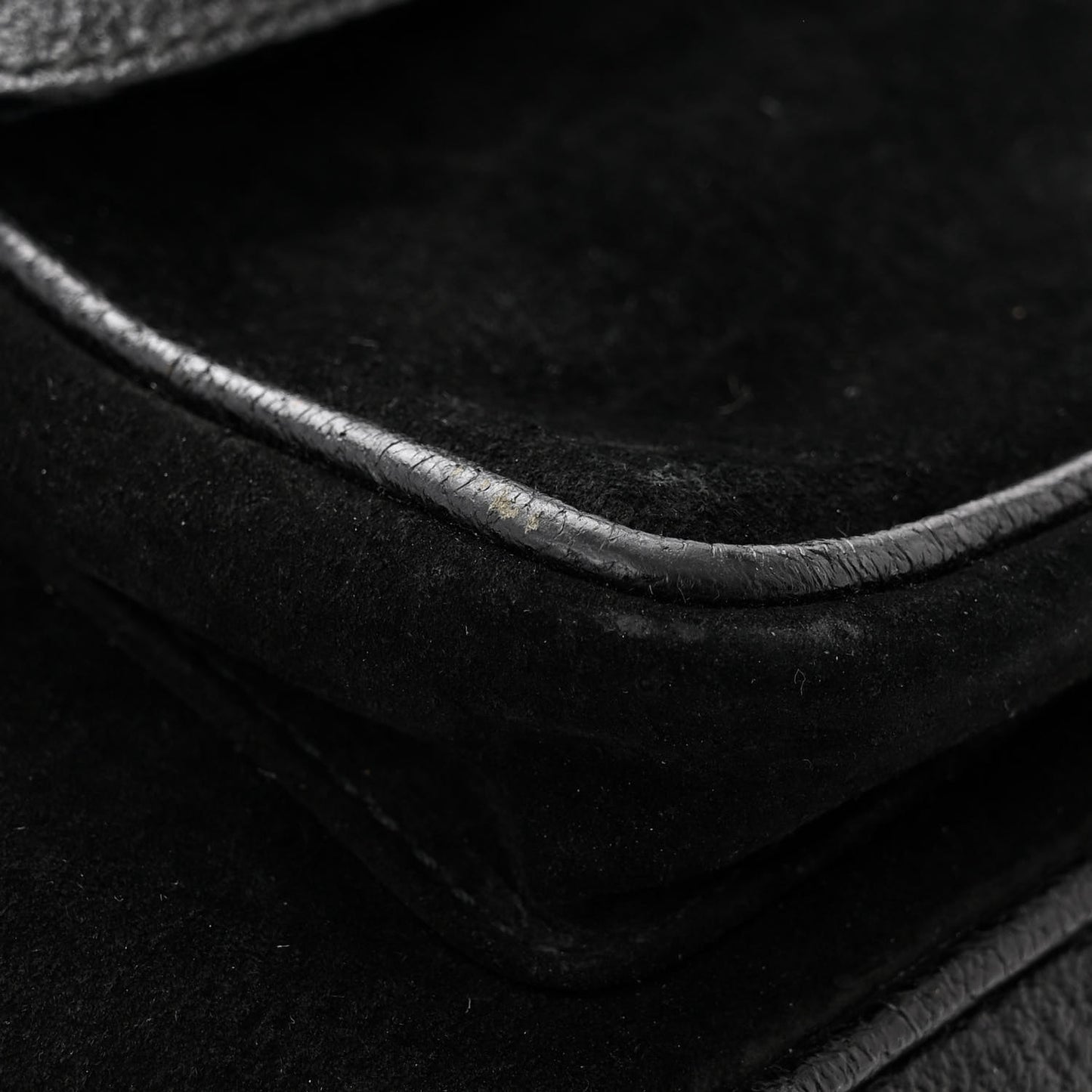 Calfskin Suede Bamboo Mini Backpack Black